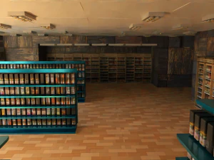 Supermarket interior 3D Model