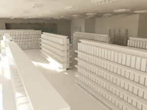 Supermarket interior No Material 3D Модель