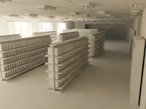 Supermarket interior No Material 3D Модель