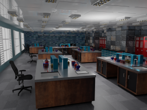 Laboratory Interior 3D मॉडल