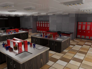 Laboratory Interior 3D Model