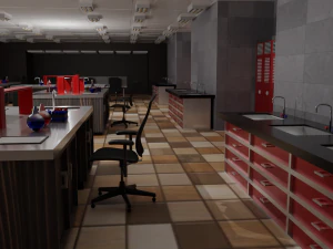 Laboratory Interior 3D Model
