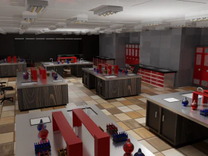 Laboratory Interior 3D Model