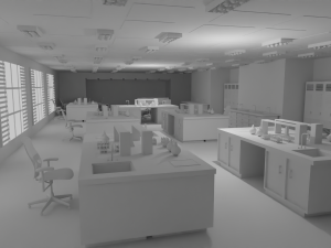 Laboratory Interior No Material Model 3D