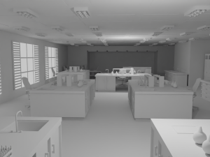 Laboratory Interior No Material 3D Модель