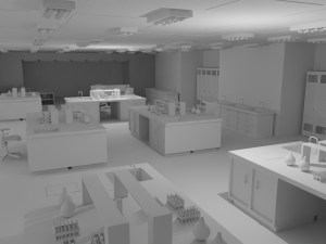 Laboratory Interior No Material 3D Модель