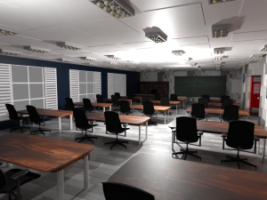 School Class Interior 3D मॉडल