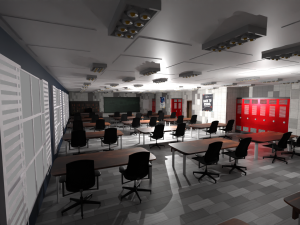 School Class Interior 3D मॉडल