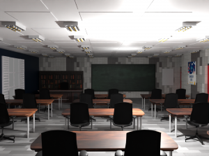 School Class Interior 3D मॉडल