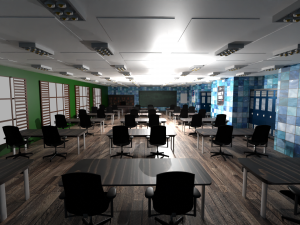 School Class Interior Modelo 3D