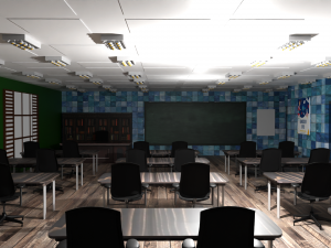 School Class Interior Modelo 3D