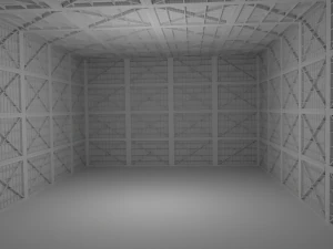 Interno dell'hangar senza materiale Modello 3D