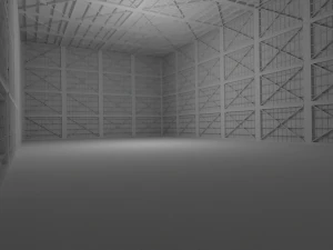 Interno dell'hangar senza materiale Modello 3D
