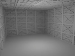 Interno dell'hangar senza materiale Modello 3D