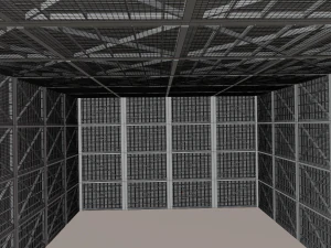 Interno dell'hangar senza materiale Modello 3D