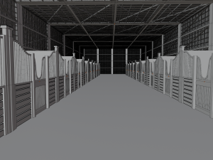 Horse Stable Model 3D