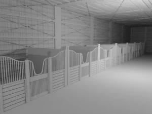 Horse Stable No Material 3D Model