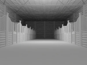 Horse Stable No Material 3D Model