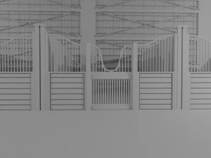 Horse Stable No Material 3D Model