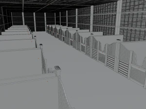 Horse Stable No Material 3D Model
