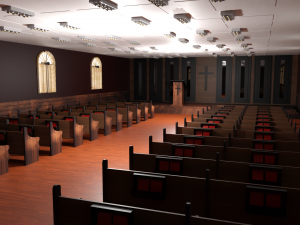 Church Interior Modello 3D
