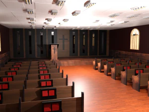Church Interior 3D Model
