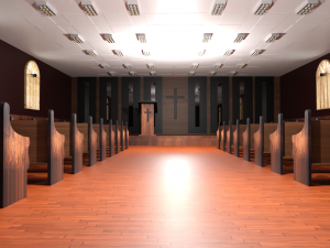 Church Interior Modello 3D