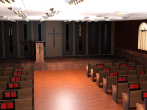 Church Interior Modello 3D