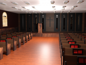 Church Interior Modello 3D