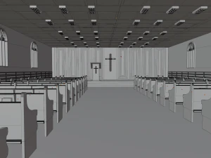 Church Interior 3D Model