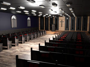 Church Interior 3D Model