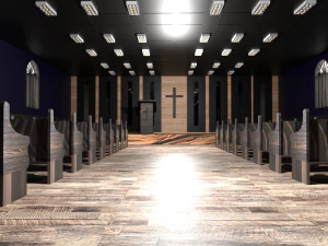 Church Interior 3D Model