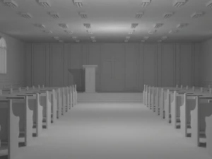 Interno della chiesa senza materiale Modello 3D