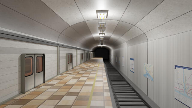 Subway Station 3Dモデル .c4d .max .obj .3ds .fbx .stl .blend 