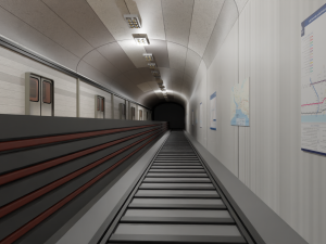 Subway Station 3Dモデル