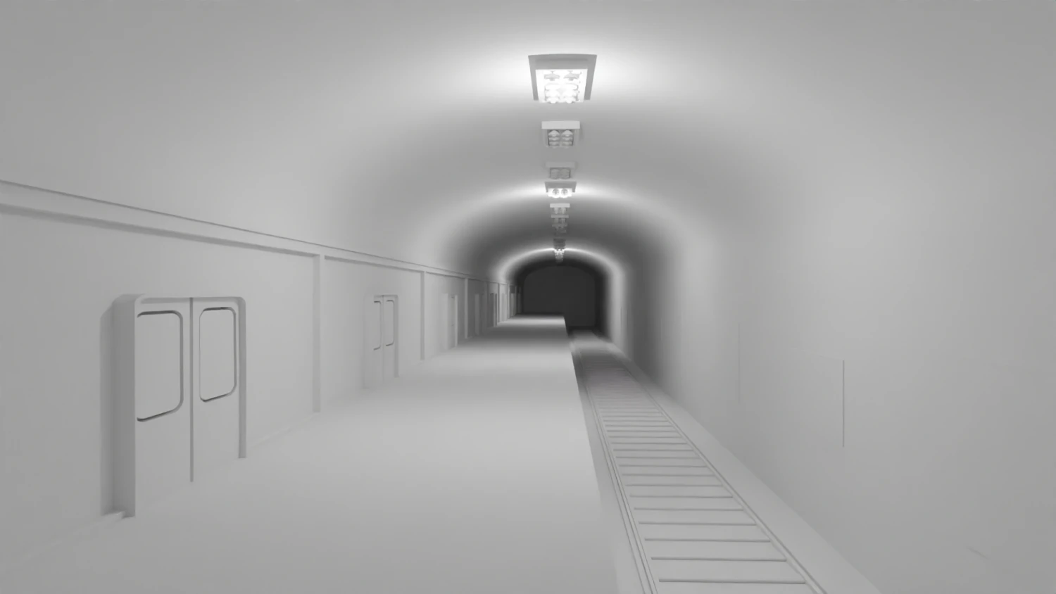 Estaci&oacute;n de metro Sin material Modelo 3D .c4d .max .obj .3ds .fbx .stl .blend 