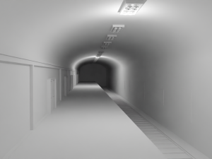 Subway Station No Material 3D Model