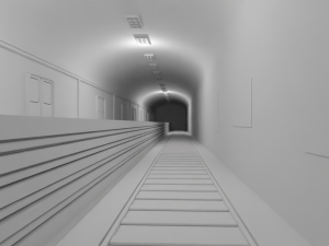 Subway Station No Material 3D Model