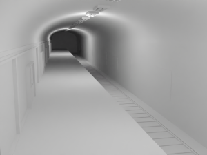 Subway Station No Material 3D Model