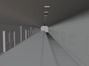 Estaci&oacute;n de metro Sin material Modelo 3D