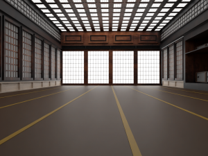 Japanese training dojo 3D Модель