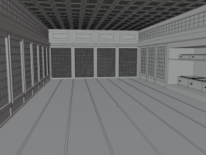 Japanese training dojo 3D Модель