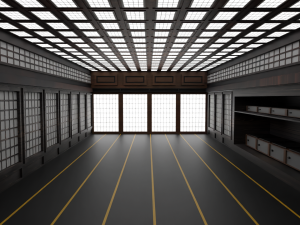 Japanese training dojo Model 3D