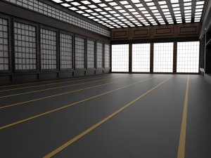 Japanese training dojo Model 3D