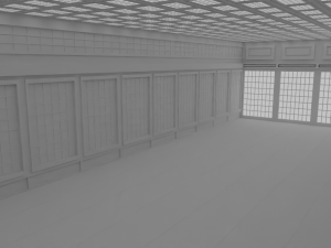 Japanese training dojo no material 3D 모델