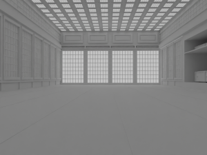 Japanese training dojo no material 3D 모델
