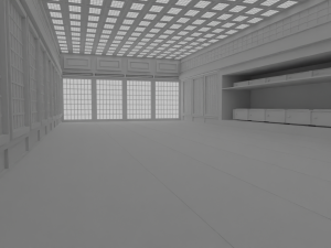 Japanese training dojo no material 3D 모델