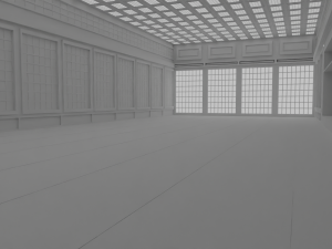 Japanese training dojo no material 3D 모델