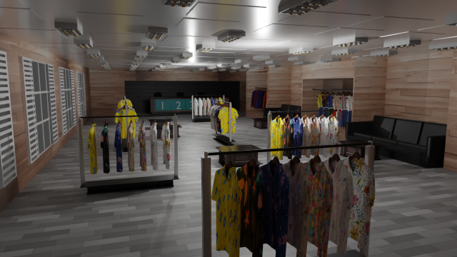 Clothing Store Interior 3D मॉडल .c4d .max .obj .3ds .fbx .stl .blend 