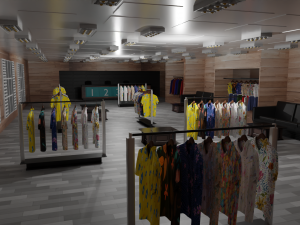 Clothing Store Interior 3D Model